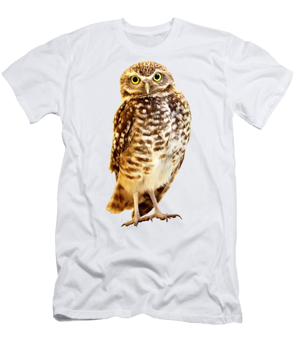 Donna OWL Good Tutto è benissimo Illustrazione del gufo ottimista Maglietta con Collo a V 
